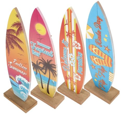 PRETYZOOM Surfbrett Aus Holz Kompakt Und Leicht Stranddekoration Heimdekoration Für Hochzeit Party Urlaub