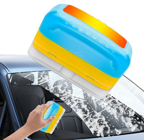 120ML Automotive Oil Film Cleaning Brush, Prevents Rain and Fog Cleaning Glass Brush, Car Oil Film Cleaning Brush, Improve The Clarity of The Windshield and Rearview Mirror