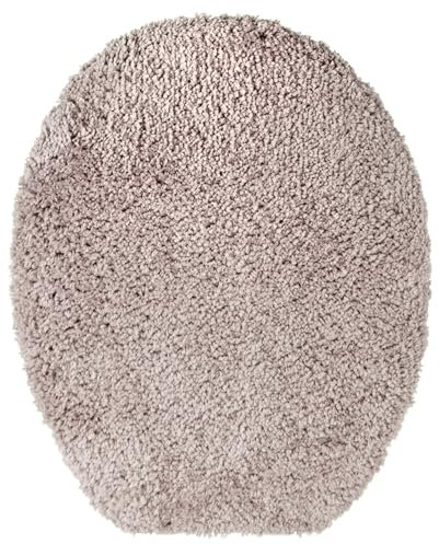 Brandsseller WC Deckelbezug 38x48 cm Ausschnitt aus weichem Mikrofaserstoff Toiletten Sitzbezug für Optimalen Komfort und Stil-Taupe