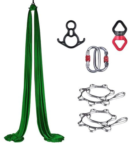 PRMTYUP Hamaca AéRea, Columpio De Yoga AéReo, Hamaca De Danza AcrobáTica, Hamaca De Yoga AéReo, Equipo De Yoga AéReo, Kit De Accesorios De Tela AéRea, para Danza AcrobáTica,I,10M*1.5M