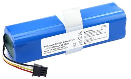 14,4 V 5800 mAh Li-Ionen-Akku, kompatibel mit Eufy Robovac L70 Hybrid T2190 T2190G21, Teilenummer INR18650 M26-4S2P Staubsauger
