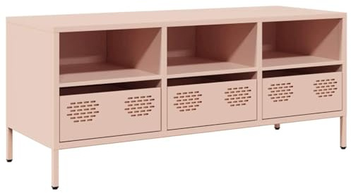 vidaXL TV-Schrank Rosa 101,5x39x43,5 cm Kaltgewalzter Stahl