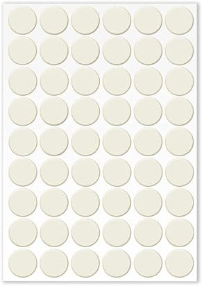 LICQIC Cache Trou Meuble Cache, Vis Adhesif Cache, Trou Mur Autocollants pour Armoires Murales Bureaux Réparations de Meubles, 54 Pièces 21 mm
