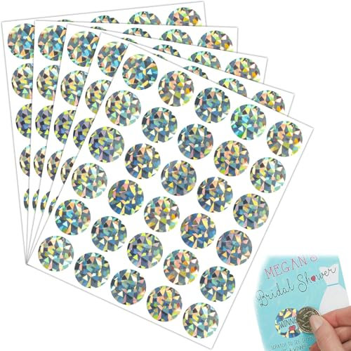 150 Stück Rubbelaufkleber,Rubbellose Selber Machen,Rubbellos Aufkleber,Rubbelsticker,Rubbellose,Rund Rubbellose,Scratch Sticker,für Gutschein Rubbelkarte Überraschung Valentinstag Hochzeit (25mm)
