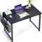 ODK Computer Desk 80 x 40 cm, Small Office Desk with Storage Bag, Writing Study Desk for Home Office, PC Desks and Workstations for Small Spaces, Easy Assembly, Black