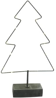 LED Metallbaum auf Betonsockel 40 cm 15 LEDs batteriebetrieben Timer
