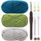 T-Shirt Garn, Bändchengarn zum Häkeln und Stricken Textilgarn 3 x 100g Dickes Polyester-Garn mit einer 6mm-Häkelnadel für Häkeltaschen, Körbe, Teppiche, Heimdekoration und DIY-Kunsthandwerk