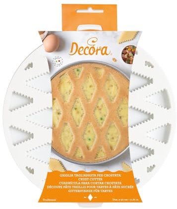 Griglia tagliapasta per crostate CROSTATA - PASTIERA - tonda Ø30 cm - In plastica - ideale per realizzare crostata, dolci torte - circolare, rotonda - San Valentino - Festa della mamma