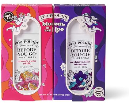 Poo-Pourri Before-You-Go Toilet Spray, Bloom In The Bathroom Set, 1 Fl Oz Pocket Travel Size - Citrus, Orchid, Vanilla and Jasmine