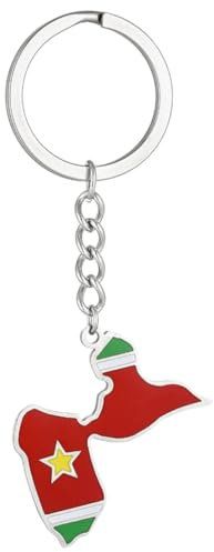 DLUKENY Schlüsselanhänger im Ethno-Stil, Souvenir, Geschenk, Edelstahl, Karten-Schlüsselanhänger, silber, As detailed description