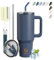 BIGRD 40oz Straw thermobecher to Go Mug,Thermal Mug,Double-Walled Stainless Steel Vacuum Leak-Proof Drinking Cup with Handle and Straw, Thermosflasche, Thermal Mug Insulated Bottle (Twilight)