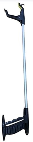 Pince de Préhension pour ramassage avec Embout Magnétique, 76 cm, Mâchoires Souples Antidérapantes, Noir/Gris. Outil de ramassage pour Séniors et Handicapés