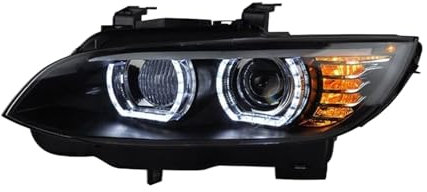 Styling Kompatibel for BMW M3 E92 E93 2006-2012, Scheinwerfer Kompatibel for BMW 335i, Scheinwerfer Auto LED DRL Doppelstrahl H7 HID Xenon Bi Xenon Linse(4300K)