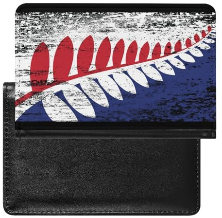 New Zea-Land Maori Fern Flag Printed Passport Holder Cover Leather Passport Wallet Slim Card Case for Travel