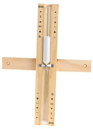 BAZEITFLOW Minuten Sauna Sanduhr Wandhängend aus Hochwertigem Hitzebeständiger Timer für Sauna Zimmer Drehbar für Präzise Zeitmessung
