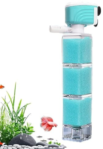 YRTUOP Aquariumfilter - Wasserzirkulationspumpe für Aquarien mit Filter,Filtersystem Strömungspumpe Für Anfänger Zucht Meeresschrimps Aquaristik Hobby Büro