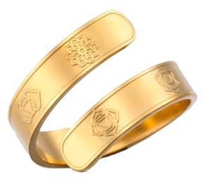 Dreamtimes 7 Chakren-Ring für Frauen Männer verstellbar offene Chakra-Ringe spiritueller Schmuck Geschenk für Meditation Yoga Zen Energie