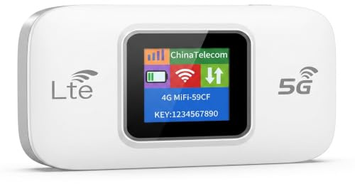 Naroote Router Hotspot Mobile 5G, Router di Download Ultra Veloce da 300 Mbps, WiFi Portatile con Crittografia WPA WPA2, Collega 10 Dispositivi, Ideale per Viaggi e Attività all'Aperto