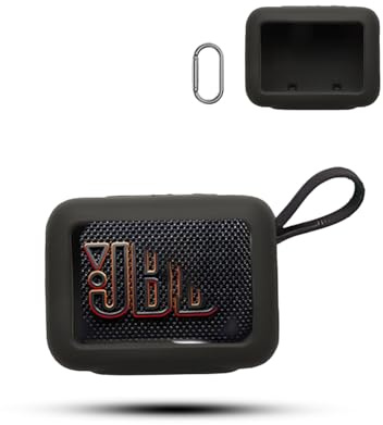 Case for JBL GO 5 Ultra-Portable Bluetooth Speaker,daunke Soft Silicone Protective Cover,Full Protection,Black