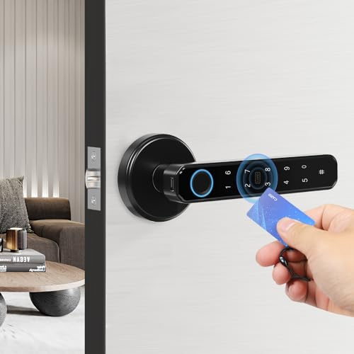 Fingerprint Smart Door Lock 4-in-1 Keyless Entry Door Knob for Home