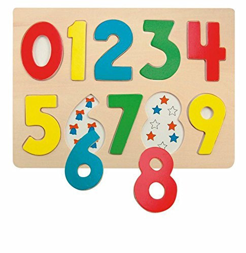 PUZZLE LEGESPIEL ZAHLEN ZAHL ZIFFER SPIEL HOLZ Holzspielzeug Kinderland