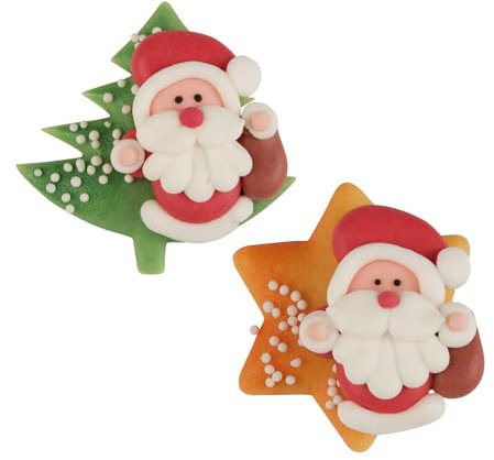 Günthart 48 Zucker- Nikolaus mit Stern und Tanne aus Marzipan
