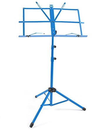 Tangpan Notenständer, verstellbar, zusammenklappbar, mit Tragetasche blau