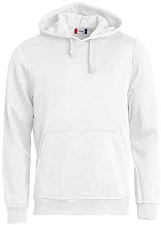 CliQue Herren Basic Hoodie, Blickdicht, weiß, XXL