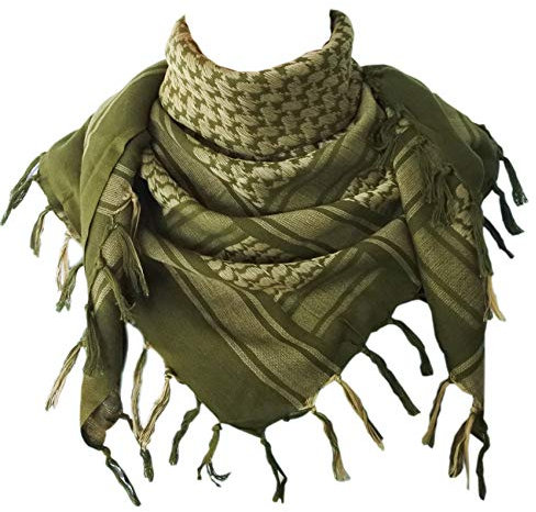 Explore Land, Shemagh-Tuch, Wickelschal, 100% Baumwolle, Militärdesign, Kufiya-Schal Gr. One size, Laub