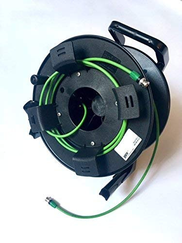 Sommer Cable - Cavo Video Coassiale BNC 75 Ω - HD/3G/6G-SDI / 4K-UHD SC-Vector 0.8/3.7 - BNC/BNC NBNC75BLP9X NEUTRIK - Avvolgicavo Schill GT310 - Verde (50m) - Made in Germany by