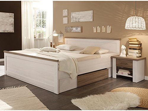 möbelando Bett Doppelbett Bettrahmen Ehebett Bettgestell Einzelbett Bettanlage Lebbie I
