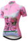 Maillot de cyclisme à manches courtes pour femme, Rose d'équitation, étiquette M/poitrine 81/86 cm