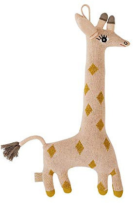 OyOy Mini Darling Cushion Baby Guggi Giraffe - Stofftier Süßes Baby Kinder Kissen Kuschelkissen und Schmusekissen - Baumwolle 15x32 cm