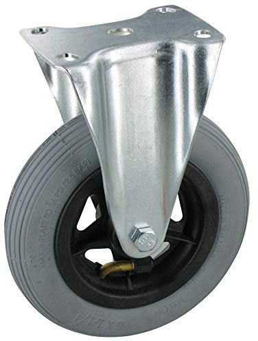 Rollentechnik Bockrolle Rad Luftreifen Ø150x30 mit Kugellager & Anschraubplatte Bauhöhe 188mm Tragfähigkeit 60 kg