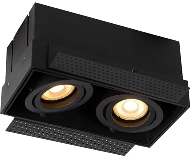 LUCIDE TRIMLESS - Recessed Spotlight - 2xGU10 (MR16) - Black