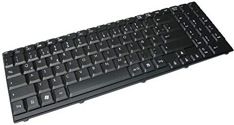 Trade-Shop Laptop-Tastatur Notebook Keyboard Ersatz Deutsch QWERTZ mit flachen Tasten für Medion Akoya P6618 P6619 P6620 P6622 P6624 P7612 P7614 P7615