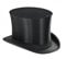 shoperama Klappbarer Zylinder Schwarz für Damen und Herren Gr. 58/59 Chapeau Claque Klappzylinder Hut