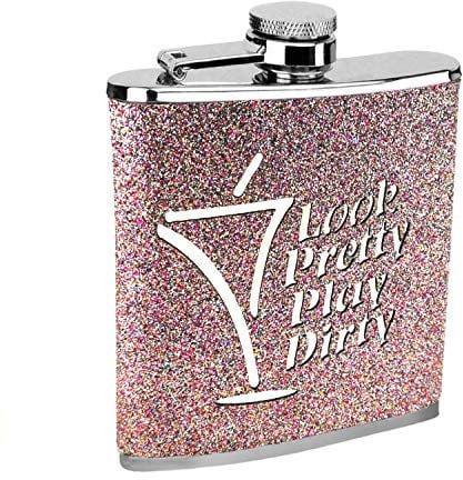 Prime Homewares Ladies' Night Out Party & Wedding Flask (6oz Multi Glitter Look)