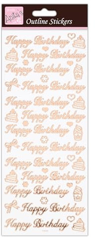 Anita's ANT 810279 Scrapbooking Aufkleber, Rose Gold Auf Weiß, Einheitsgröße