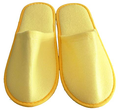 Uni-Wert 10 Paia di Pantofole USA e Getta Unisex Pantofole Spa Soffici Ciabatte Antiscivolo con Punta Chiusa Pantofole per Viaggi Casa Hotel Centro Benessere Ospiti