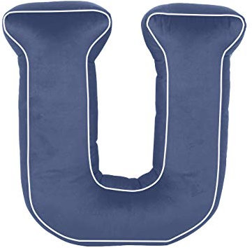 Betty's Home - Buchstabenkissen, Kissen - U - Baumwolle - Navy Blau - 35 x 40 x 12 cm