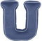 Betty's Home - Buchstabenkissen, Kissen - U - Baumwolle - Navy Blau - 35 x 40 x 12 cm