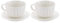 Dualit Cappuccino Coffee Cups, Set of 2 New Bone China Cups and Saucers | Microwave and Dishwasher Safe | Crisp Fine White China, Other Mugs Available Including Espresso, Doppio and Latte