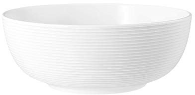 SELTMANN WEIDEN Schale - Foodbowl - Durchmesser: 20,4 cm - Höhe 7,9 cm - Beat - Form: Rund mit Rillenrelief - moderner Stil - Weiß