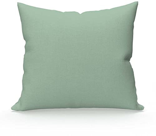 Soleil d'ocre, Taie d'oreiller, Coton 57 Fils, Vert d'eau, 63x63 cm