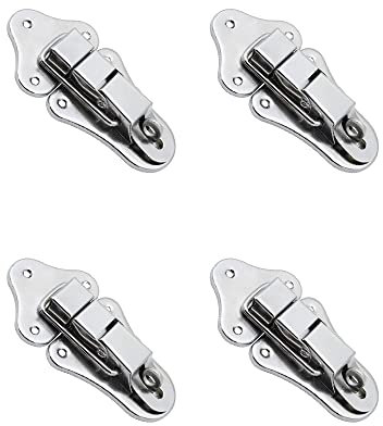 4 serrature a levetta, robusta chiusura a scatto, fibbia a scatola, maniglia a levetta, serratura a scatto per cassetta degli attrezzi, scatola di legno