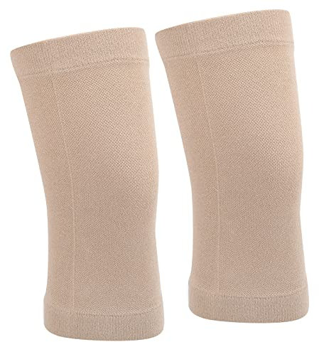 Agatige Manicotto a Compressione per Ginocchio, 2 Pezzi Ginocchiera Tubolare Elastica Fascia per Ginocchia Ginocchiere Supporto per Ginocchio Ultrasottile per Sollievo dal Dolore