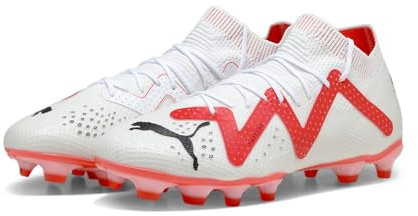 PUMA Herren Future Pro Fg/Ag Fussballschuh, White Black Fire Orchid, 45 EU