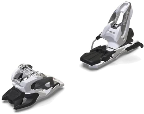 Marker Squire 10 Alpine Ski Bindings - Lightweight, Durable, Beginner/Intermediate, GripWalk Compatible - All-Mountain Skiing, White/Anthracite, 100mm