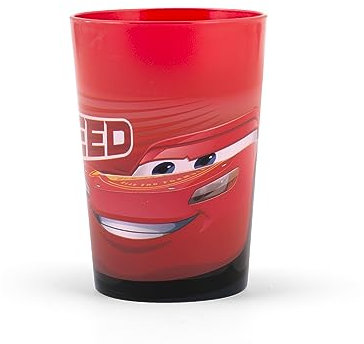 Lulabi Cars Verre en polypropylène, rouge, 25,5 cl